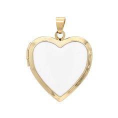 Find the Gold & White Enamel Heart Locket by Bead Landing™ at Michaels. Turn a handcrafted necklace into a treasured keepsake with this eye-catching locket from Bead Landing. Featuring an enameled heart that opens to reveal a space for a tiny photo or design, this pendant will make a stunning piece on its own or paired with complementary stones and charms on a simple chain. Turn a handcrafted necklace into a treasured keepsake with this eye-catching locket from Bead Landing. Featuring an enameled heart that opens to reveal a space for a tiny photo or design, this pendant will make a stunning piece on its own or paired with complementary stones and charms on a simple chain. Details: White and gold finish 30.22mm x 22.68mm 1 locket Copper | Gold & White Enamel Heart Locket by Bead Landing™ | Customizable White Heart Pendant Jewelry, Customizable Heart-shaped Yellow Gold Jewelry, White Heart Pendant Locket Necklace, Heart Beads Keepsake Jewelry, White Heart-shaped Jewelry For Personalized Gift, Heart Beads Jewelry For Keepsake, Keepsake Heart Beads Jewelry, Keepsake Heart-shaped Jewelry With Heart Beads, White Locket Jewelry For Valentine's Day