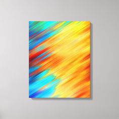 an abstract painting is displayed on the wall