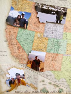 a map with pictures of people on it and the words cool photography idea written below