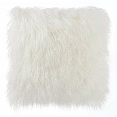 a white fluffy pillow on a white background