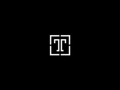 a black and white logo with the letter tf