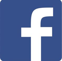 a blue and white facebook logo with the letter f on it's left side