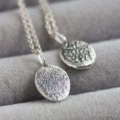 Sterling silver pendant with unique reticulated texture.  The pendant (including the bail) is 19mm high and 10mm wide. You can buy it with or without dainty sterling silver chain. If you are buying it as a gift I would suggest 16" (40cm) or 18" (45cm) chain. If you are not sure about the length, place a string around your neck and hold both ends by your chest where you want the pendant to sit, then measure the length of the string. This item is ready-made and will be shipped within a couple of d Refined Silver Pendant Necklace, Handmade Sterling Silver Pendant Choker, Hammered Sterling Silver Round Pendant, Silver Pendant Jewelry, 16 Inch Length, Artistic Silver Hand-cast Necklace, Lovely Ring, Silver Jewelry Handmade, Slovakia, Stylish Jewelry