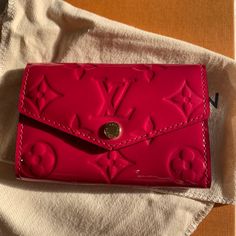 Guarantee Authentic, From My Person Collection, Comes W Box Dust Bag Louis Vuitton Red Bag, Louis Vuitton Key Holder, Key Holder Wallet, Louis Vuitton Key Pouch, Photo Business Cards, Louis Vuitton Red, My Person, Louis Vuitton Wallet Zippy, Key Chain Holder