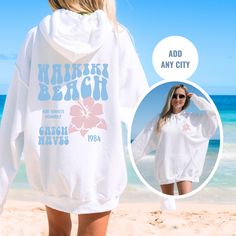 hoodies, preppy sweatshirt, beach hoodie, beach sweatshirt, hoodies for, women aesthetic, cute hoodies Beach Shirts: https://etsy.me/3rOIGBS Beach Sweatshirt: https://etsy.me/3pdRnVI Beach Hoodie: https://etsy.me/37eabgO OUR SIZING IS ADULT UNISEX. This means it will be larger than normal women's sizing.  Please see photos for size charts 🌻 Please read the full description:   This hoodie/sweatshirt sizing is NOT oversized.  You need to order at least 1-2 sizes larger for the extra baggy look in Hoodies Preppy, Waikiki Hawaii Beach, Tye Die Shirts, Hawaii Hoodie, Preppy Sweatshirts, Beach Hoodie, Beach Sweatshirt, Beach Hawaii, Trendy Hoodies