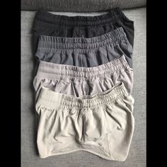 Not4sale Not4sale Not4sale Black, Dark Carbon, Dark Chrome And French Clay Shorts Lululemon, Neutral Colors, Black Gray, Lululemon Athletica, Black And Grey, Size 4, Womens Shorts, Grey, Black