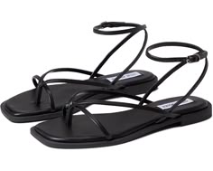 Steve Madden Agree Sandal | Zappos.com Basic Sandals, Black Strappy Sandals, Steve Madden Sandals, Sandals Outfit, Girly Shoes, Black Shoes Women, Swag Shoes, Cute Sandals, Steve Madden Shoes