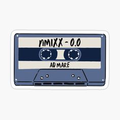 an old school cassette sticker with the words mmmxx - 0 on it