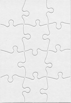 a white puzzle piece with missing pieces