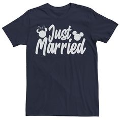 Say "I Do" to this men's Mickey and Minnie Mouse wedding tee. ©Disney Say "I Do" to this men's Mickey and Minnie Mouse wedding tee. ©Disney Crewneck Short sleevesFABRIC & CARE Cotton Machine wash Imported Color: Navy. Gender: male. Age Group: adult. Pattern: Graphic. Matching Disney Shirts For Couples Wedding, Minnie Mouse Wedding, Disney Crewneck, Text Tee, Mickey And Minnie Mouse, Michigan Wolverines, Mickey And Minnie, Mickey And Friends, Just Married