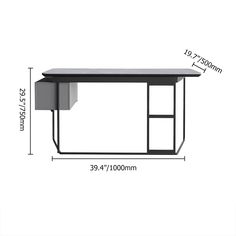 the table is shown with measurements for it