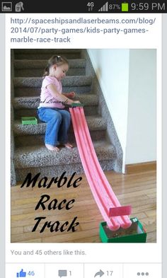 Games Marble Race, Smart Tiles, Pool Noodle, Marble Run, Indoor Activities, Craft Activities For Kids, Business For Kids, Race Track, Craft Activities