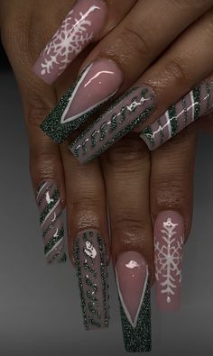 Winter Nails Acrylic, Winter Nails, Christmas Nails, Nail Inspo, Acrylic Nails, Nails, Makeup, On Instagram, Beauty