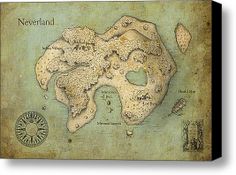 a map of neverland is shown in this image