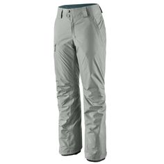 the women's ski pants are light grey