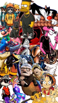 Collage with the hommies 😎 Dope Cartoons, Dope Cartoon Art, Just Do It, Cartoon Art, Pop Art, Iphone Wallpaper, Miniatures, Collage, Anime