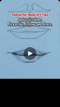 an image of someone's eyes with the words follow for daily art tips and you're done please like, follow and share