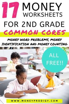 Worksheets For 2nd Grade, Teaching Kids Money, Money Word Problems, Life Skills Kids, Counting Coins