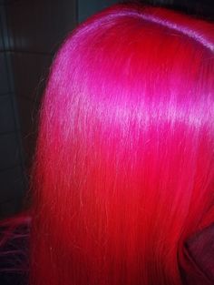 #hotpinkhair #pink #pinkhair #bright #color #hair Pink Hair On Dark Skin, Bright Color Hair, Bright Pink Hair, Hot Pink Hair, Dye Ideas, Silky Hair, Color Hair, Hair Dye, Bright Color