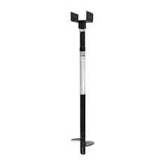 a black and white pole with two poles attached to the top, on a white background