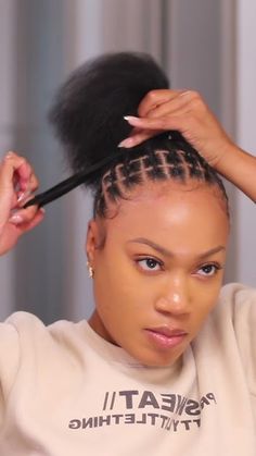 Versatile Illusion Crochet Ponytail Natural Ponytail With Weave, High Crochet Ponytail Hairstyle, Half Up Down Crochet Hairstyles, Easy Hairstyles With Marley Hair, Nubian Twists Crochet, Crochet Braid Styles Ponytail, Easy Crochet Braids Hairstyles, Puff Braids For Black Women, Natural Braiding Styles For Black Women