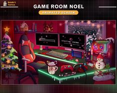 the game room noel is an animated screen