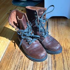 Frye Engineer Leather Combat Boots Color: Cognac Size: Us 7.5 Womens Good Condition, Small Scuffs On Toes Cap Toe Boots, Leather Combat Boots, Mens Outfit Inspiration, Frye Shoes, Moto Boots, Cognac, Combat Boots, Outfit Inspirations, Engineering