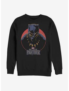 a black sweatshirt with the image of a panther on it