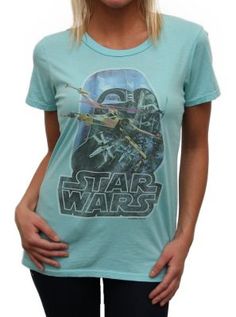 Star Wars Vintage Inspired Tee @ http://www.junkfoodclothing.com  #darthvader  $28 Star Wars Vintage, Star Wars Fashion, Star Wars Tees, Star Wars Tshirt, X Wing, Vintage Star Wars, Star Wars Shirts, Women Shirt, Junk Food