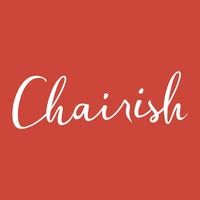 the word charish written in white on a red background