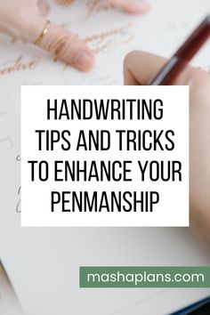 handwritten tips and tricks to enhance your penmanship - mashapans com