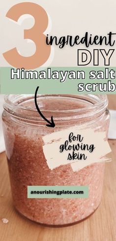 Diy Salt Scrub Recipe, Hand Scrub Diy, Glowing Skin At Home, Body Scrub Homemade Recipes, Himalayan Salt Scrub, Salt Scrub Diy, Diy Natural Beauty Recipes, Salt Scrub Recipe, Scrub Homemade