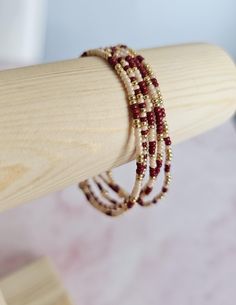 **It is made with 2 mm Miyuki beads of equal size. It looks perfect on your wrist.* **Each bracelet has a unique pattern. You can wear them as a set or individually** **The stretchable structure allows it to be easily put on and taken off.** **I will ship your order within 4 days. It will be delivered in 3-12 business days via ShipEntegra.** **10% OFF 2 ITEMS FROM THE SHOP. ♥♥Your order will be shipped with a surprise gift included♥♥ **Thanks for looking! Be sure to check out my other jewelry: s Gold Beaded Bracelet, Red Beaded Bracelet, Seed Bead Bracelet, Gold Bead Bracelets, Miyuki Beads, Minimalist Bracelet, Seed Bead Bracelets, Red Bead, Cream And Gold