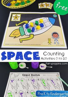 this space themed counting activity is perfect for kids to practice counting