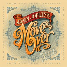 the cover art for janis joplin's move over album, featuring an orange ribbon