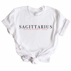 sagittarius graphic tee This super soft and comfy tshirt is perfect for going out or lounging around! Treat yourself or get for a friend to celebrate any occasion! -------------------------------------------------------------------------------------- What you will get: A soft and lightweight shirt, with the right amount of stretch. It's comfortable and flattering for both men and women. * 100% combed and ring-spun cotton (heather colors contain polyester) * Fabric weight: 4.2 oz (142 g/m2) * Sho Sagittarius Birthday, Funny Thanksgiving Shirts, Astrology Gift, Cute Items, Thanksgiving Shirt, Zodiac Gifts, Funny Thanksgiving, Customise T Shirt, Thanksgiving Shirts