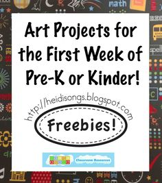 the first week of prek or kinder is freebie's art project