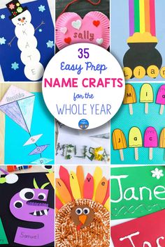 25 easy and fun name crafts for the whole year that kids will love to make