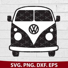 the vw bus svg, png, dxf eps