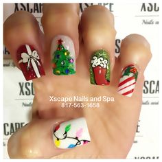 Holidays Nails, Christmas Nail Design, Blue And Silver Nails, Christmas Nails Diy, Pedi Ideas, French Manicures, Pretty Nail Art Designs