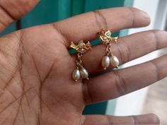 Ear Rings For Kids, Birds Earrings, Pearl Earrings Designs, Gold Jhumka Earrings, Modern Gold Jewelry, Gold Jewelry Simple Necklace, Antique Bridal Jewelry