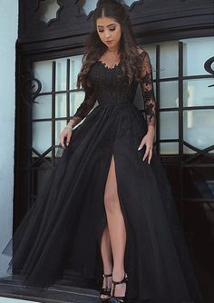 Evening Dress Long, Long Sleeve Prom, Sweetheart Prom Dress, Lace Prom Dress, Long Sleeve Evening Dresses, Black Prom Dress, Black Prom, Prom Dresses With Sleeves, Prom Dresses Long With Sleeves