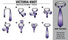 Victoria knot Windsor Tie