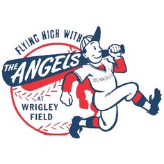 an image of the angels at wrigley field with angel's logo on it