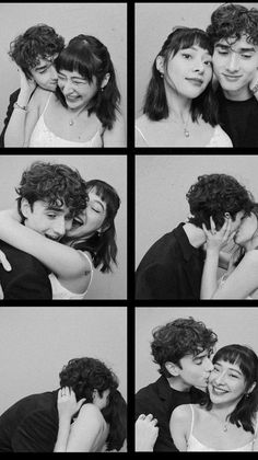 black and white photograph of two people hugging each other with different expressions on their faces