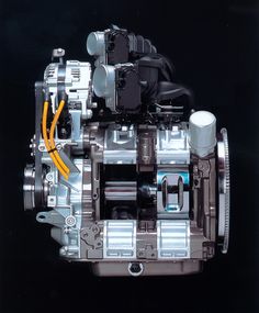 an image of a car engine on a black background