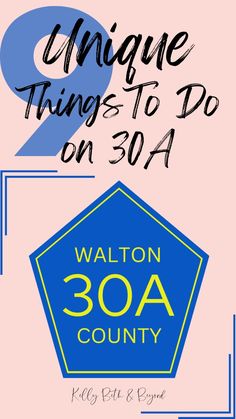 an image of the cover of two unique things to do on 30a