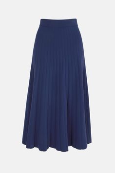 Delphi Navy Knit Skirt | Emilia Wickstead Elegant Ribbed Skirt For Workwear, Elegant Relaxed Knit Skirt, Elegant Ribbed Skirt For Work, Elegant Knit Relaxed Skirt, Elegant Ribbed Skirt, Elegant Ribbed Maxi Skirt, Elegant Knit Skirt For Work, Elegant Long Knit Skirt, Elegant Knit Pencil Skirt