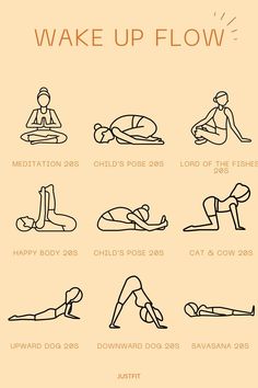 9 Yoga Poses For Wake Up Flow Low Impact Yoga, Wake Up Flow, Routine Sport, Gym Routines, Morning Yoga Routine, Business Board, Trening Fitness, Quick Workout Routine, Relaxing Yoga