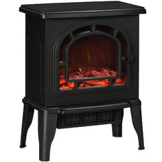 Transform your living space with the cozy charm of the 18 in. Electric Fireplace Stove. This freestanding heater features realistic LED flames and adjustable temperatures, offering warmth and ambiance at 750W or 1500W settings. Built with overheat protection for safety, it's the perfect blend of comfort, style, and peace of mind. Color: Black. Electric Fireplace Stove, Black Electric Fireplace, Space Heater Fireplace, Portable Fireplace, Brick Paper, Fireplace Stove, Electric Fireplace Heater, Stove Heater, Electric Fireplace Tv Stand